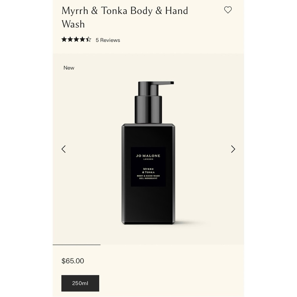 Brand NEW | Jo Malone Myrrh & Tonka Body & Hand Wash - Picture 2 of 3